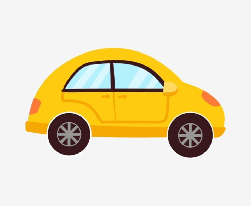Gele auto